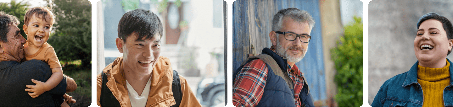 Different pictures of people helped Different pictures of people helped