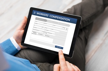 Workers' Compensation Information on a Tablet